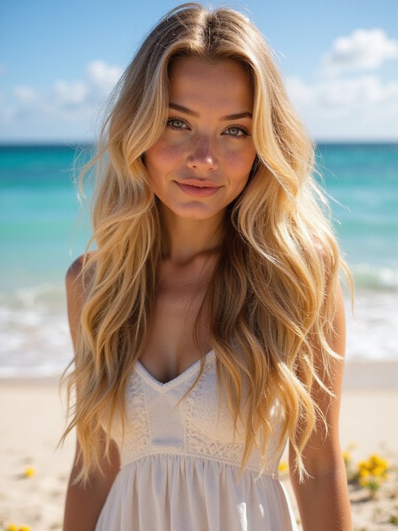 sun kissed blonde highlights technique
