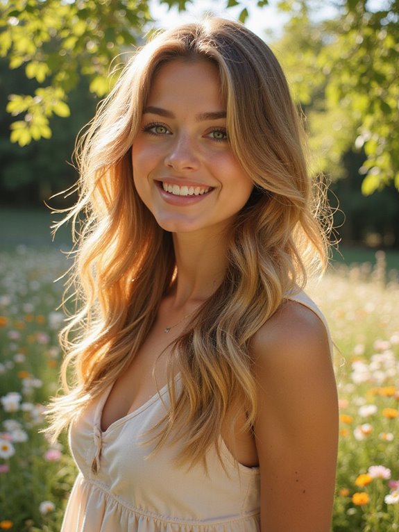 sun kissed golden blonde ombre