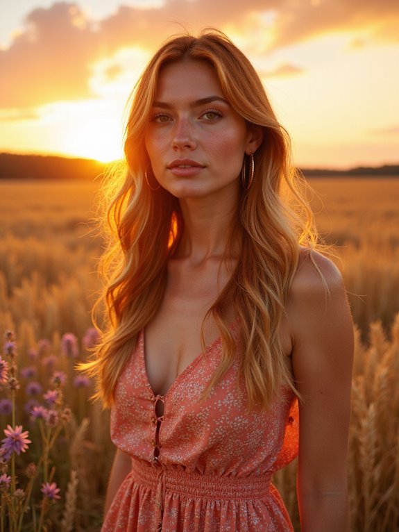 sun kissed golden red blonde