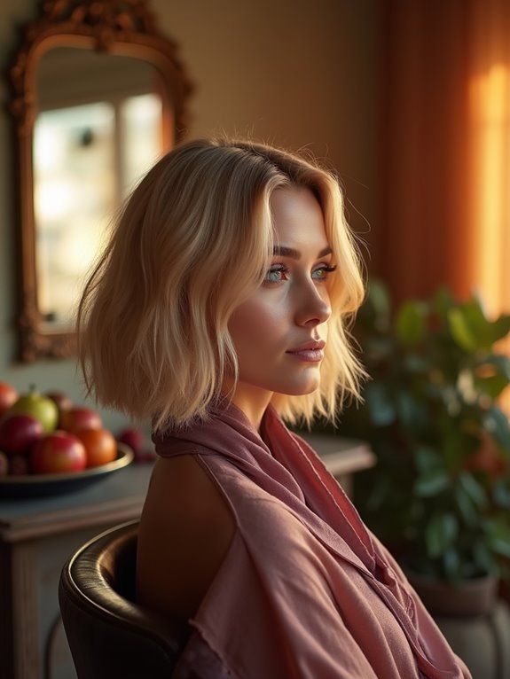 sunkissed strawberry balayage tips