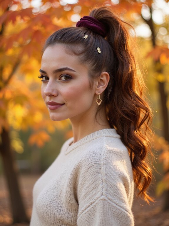 teased high ponytail volume