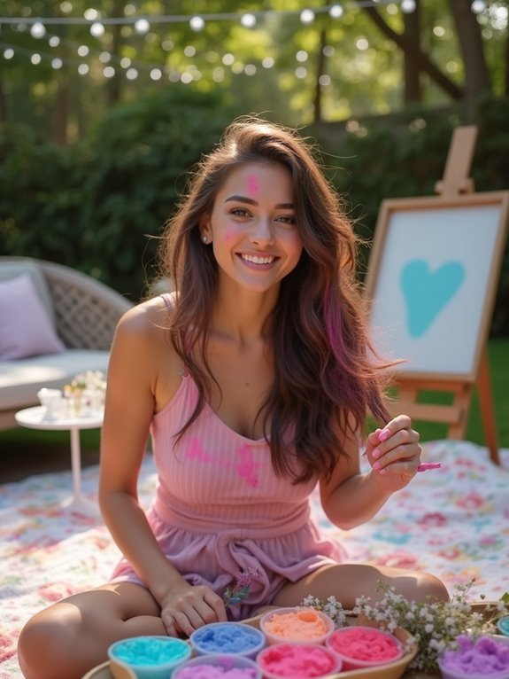 temporary vibrant hair transformation