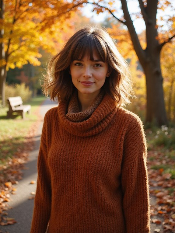 textured bangs with volume