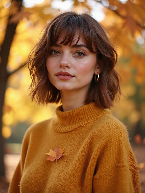 textured bob stylish bangs
