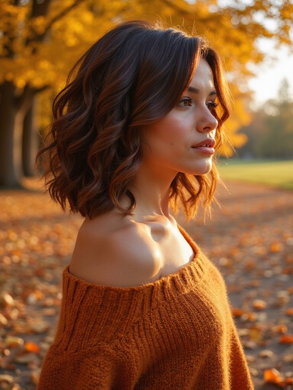 textured bob with highlights