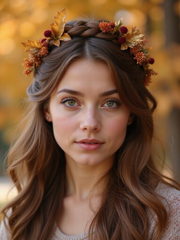 textured braided crown style