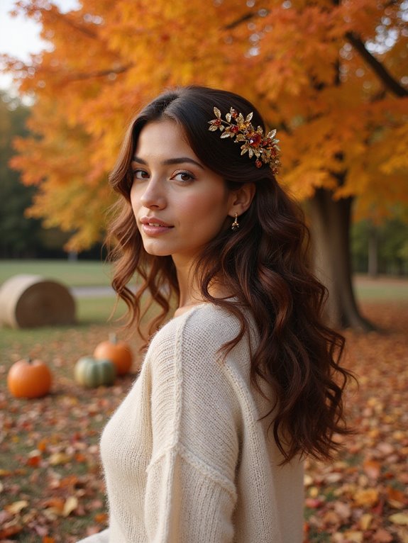 textured half up hairstyle tips