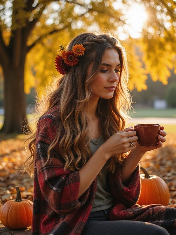 textured half up hairstyle tips