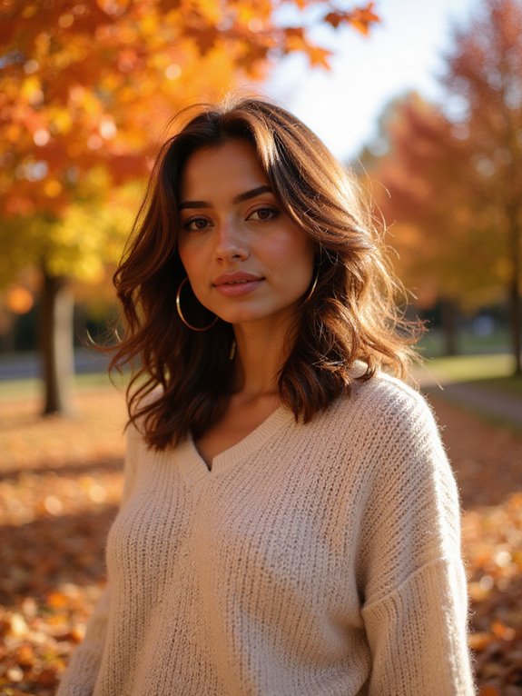 textured lob with center part