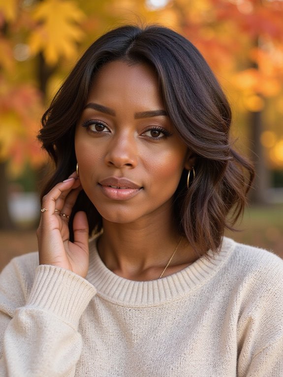 textured lob with highlights