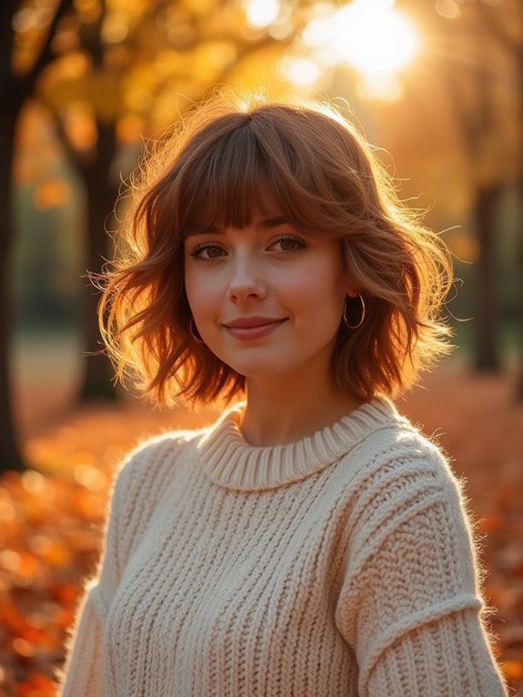 textured lob with stylish fringe