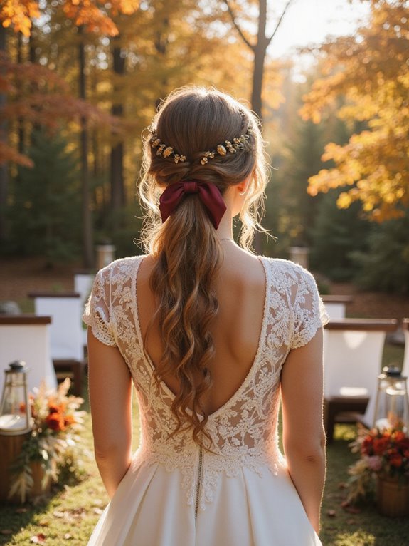 textured low ponytail elegance