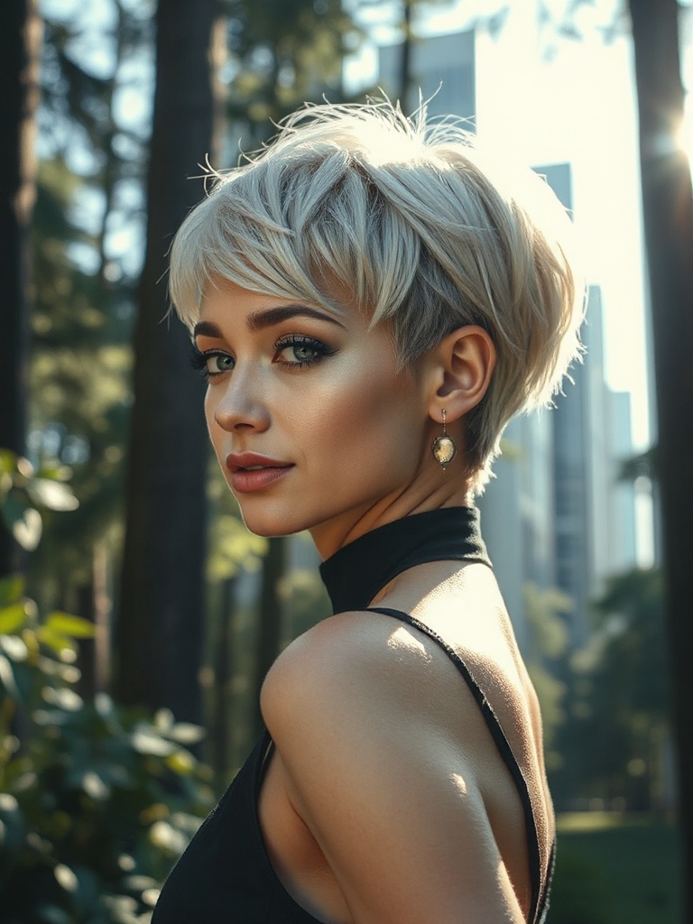 textured pixie bob transformation