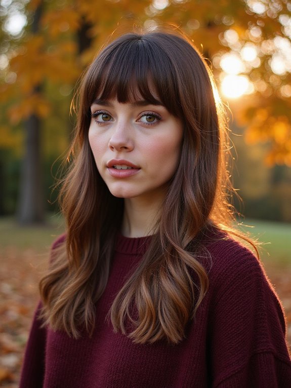 thick straight bangs hairstyle
