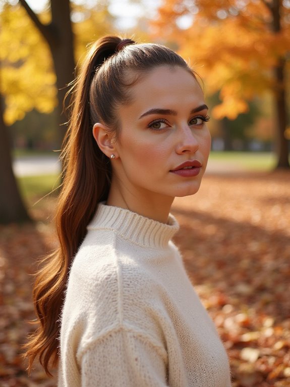 timeless high ponytail elegance