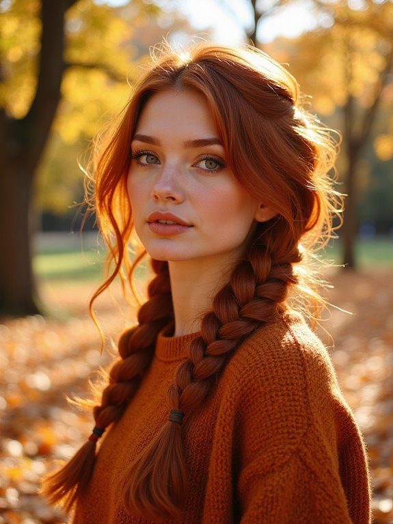 timeless red braid styles