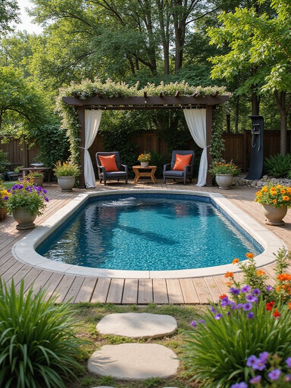 tranquil backyard water feature