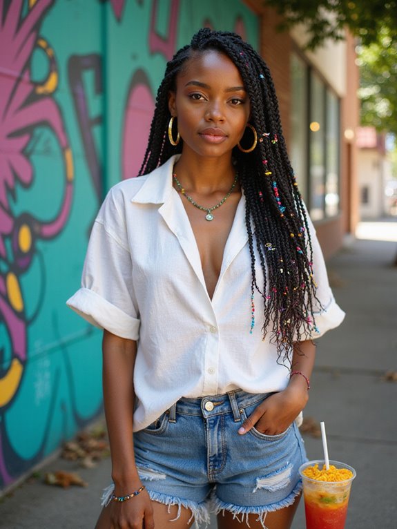 trendy statement braids summer