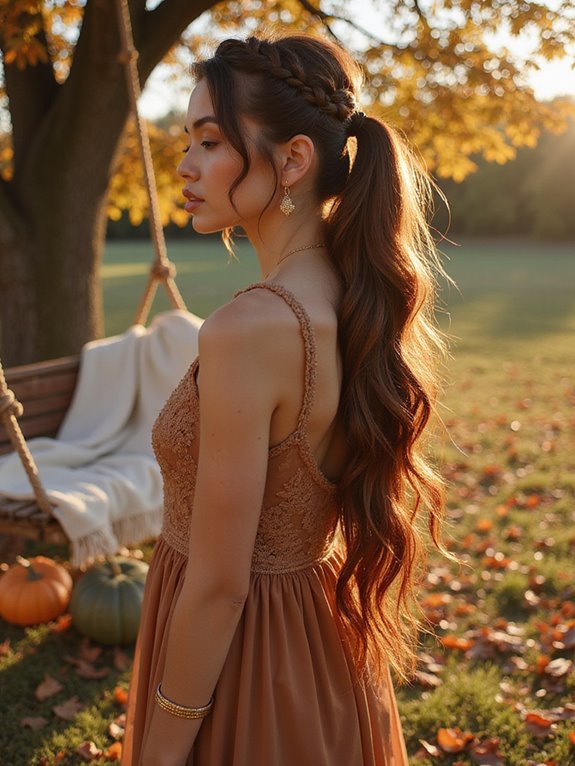 twisted braid ponytail elegance