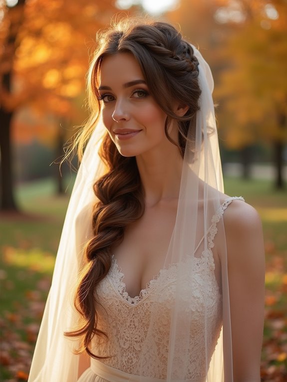 twisted braid with veil