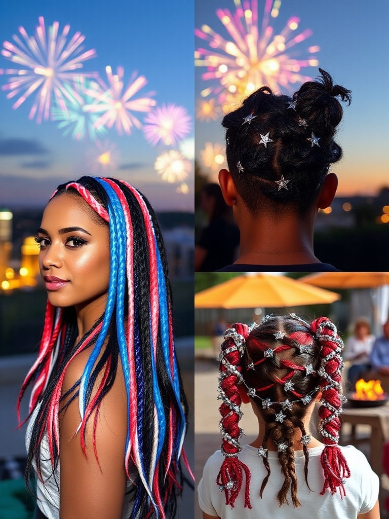twisted hairstyle with beads