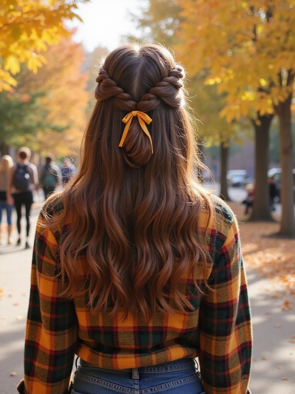 twisted half up elegance style