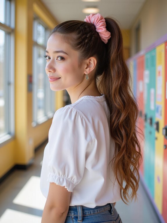 twisted side ponytail style