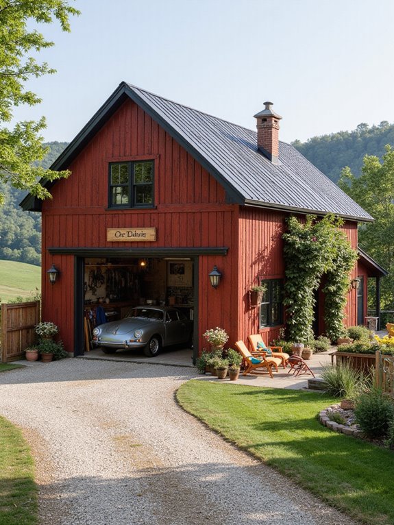 versatile barn style garage ideas