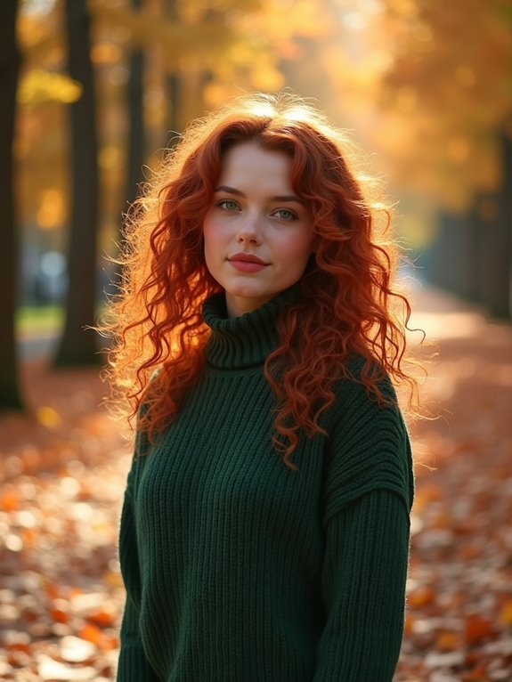 vibrant auburn curls tips