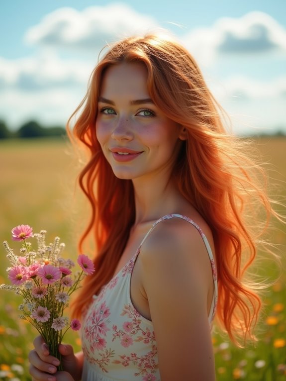 vibrant auburn strawberry blend