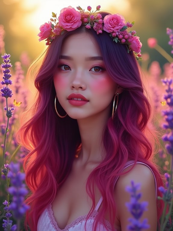 vibrant berry hair styles