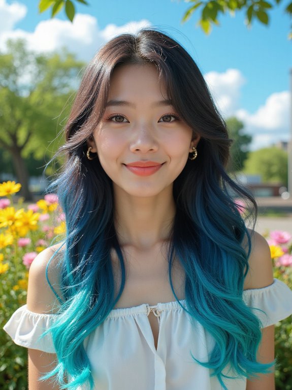 vibrant blue hair inspiration