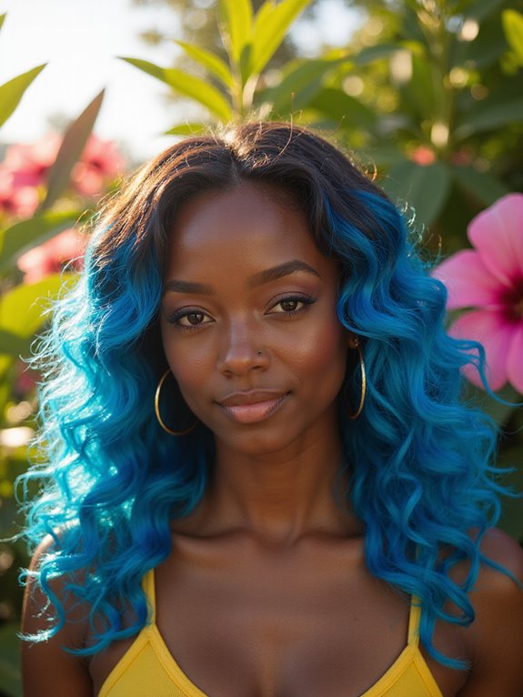 bright blue summer hairstyles