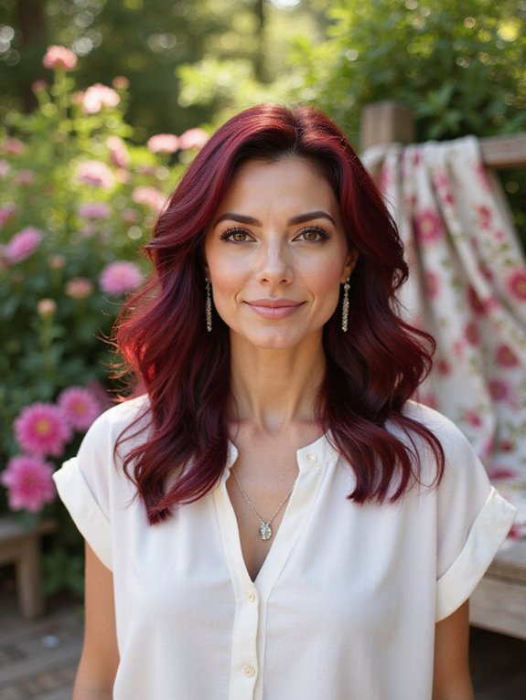 vibrant bold burgundy hairstyles