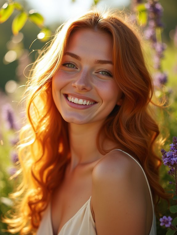 vibrant brightened auburn brown