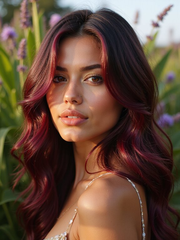 vibrant burgundy hair care