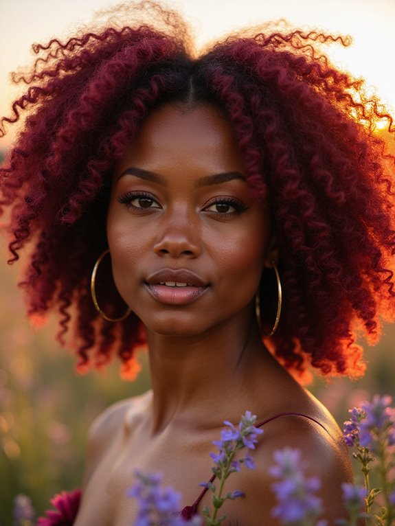 vibrant burgundy hair trends