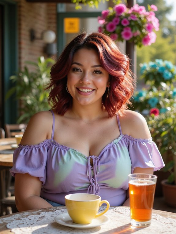 dynamic burgundy summer hair