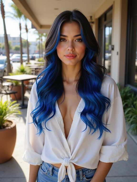 vibrant cobalt blue hair
