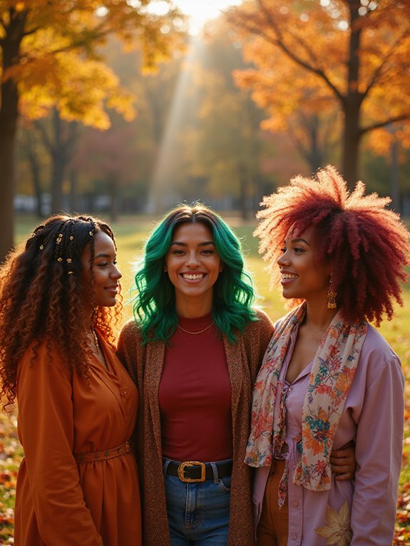 vibrant colorful hair weaves