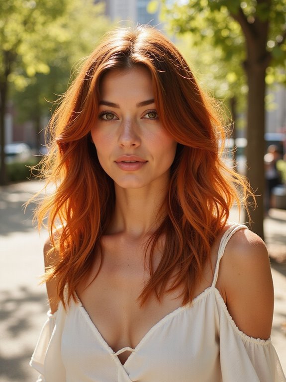 vibrant copper balayage transformation