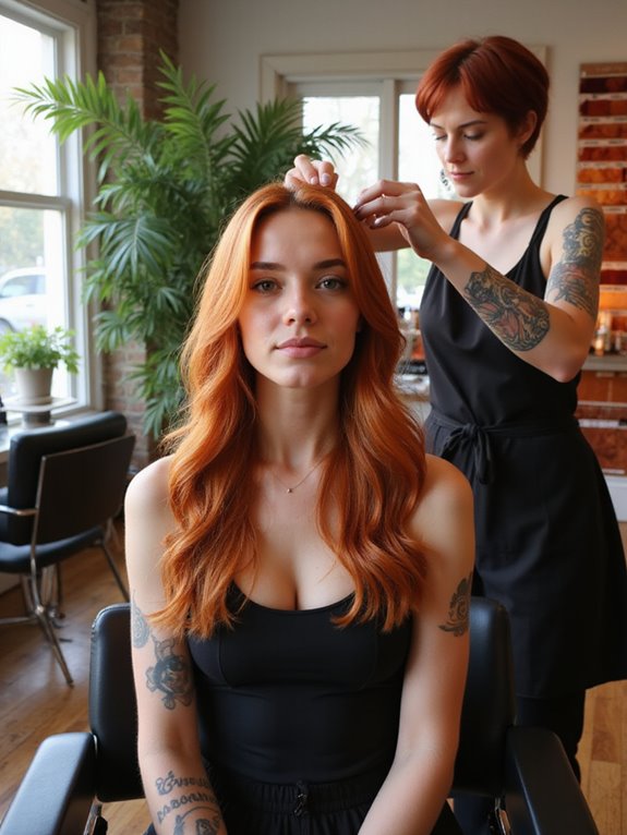 vibrant copper hair maintenance