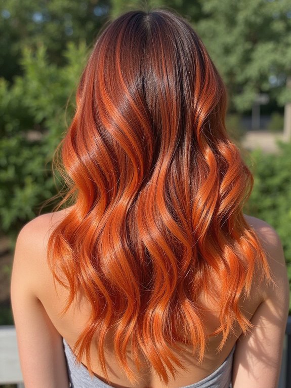 lively copper ombre style