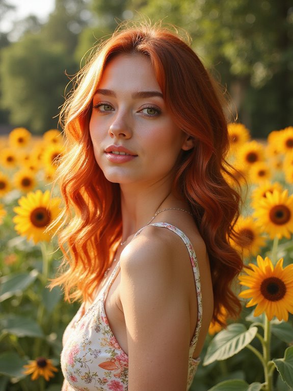 vibrant copper red hair