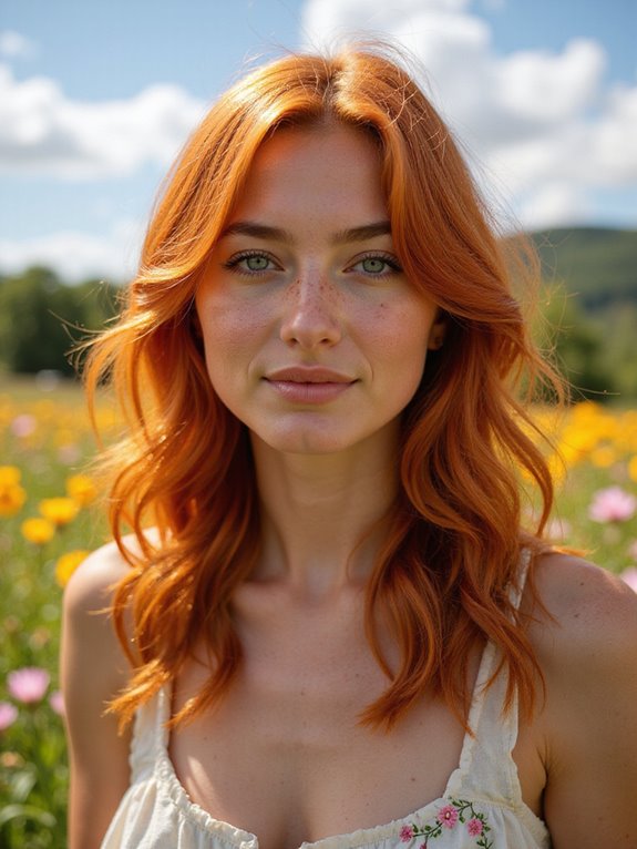 vibrant copper red hairstyles