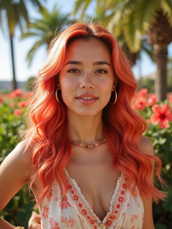 vibrant coral hair maintenance