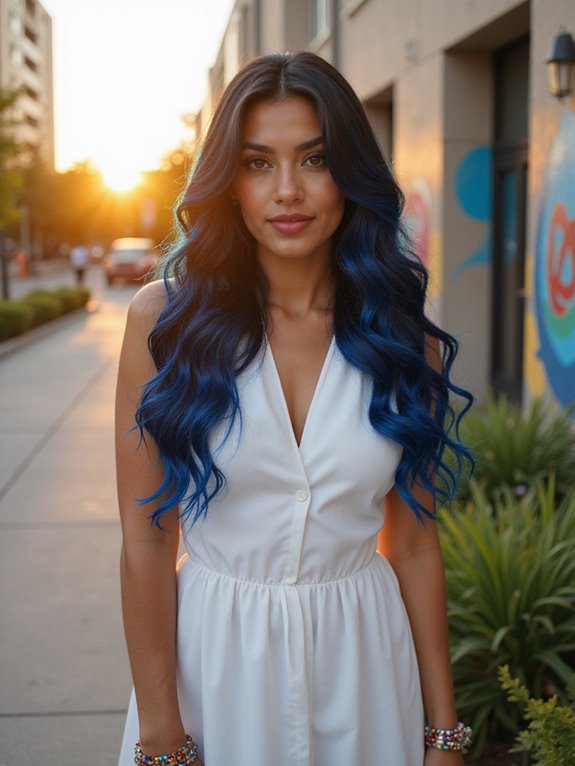 vibrant deep black hair