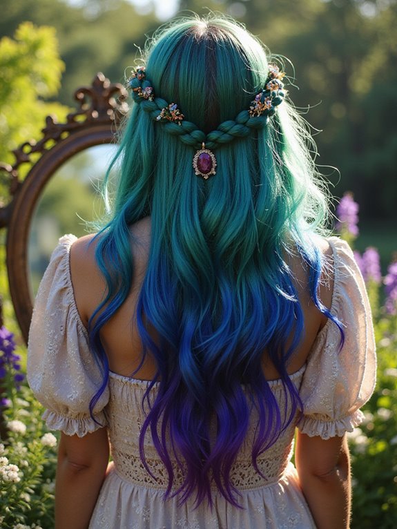 vibrant deep jewel hair