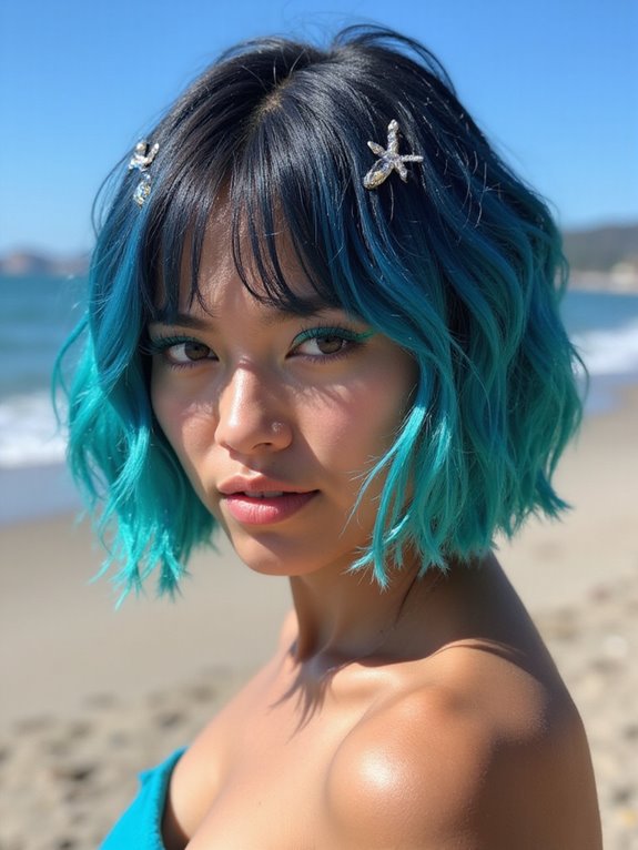 vibrant profound ocean blue