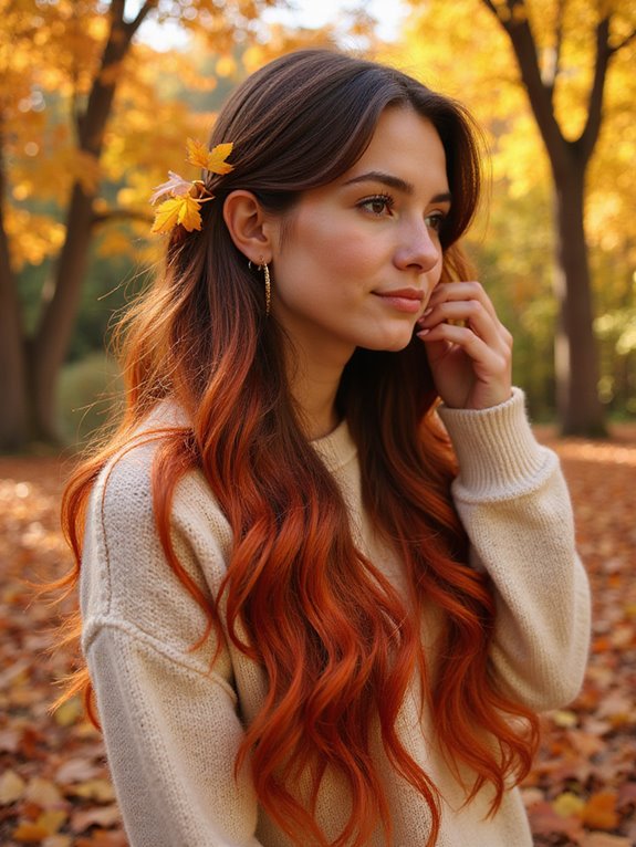 vibrant fall hair extensions